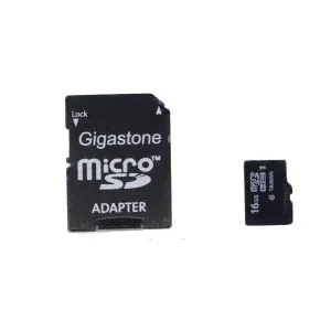 Gigastone 16GB Micro SD Card U1 Memory & SD Card Adapter for Phones and Cameras