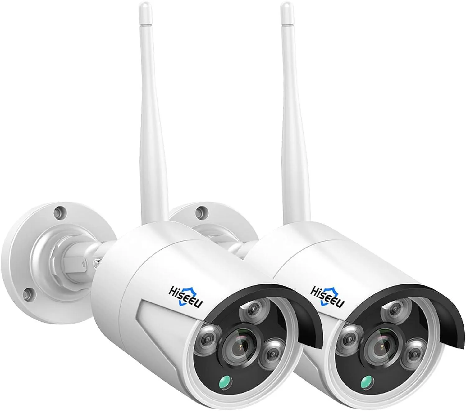 Hiseeu Add on 5MP Outdoor Wireless Security Camera, Waterproof Outdoor Indoor 3.6mm Lens IR Cut Day & Night Vision with Power Adapter, Compatible 10CH Wireless Security Camera System