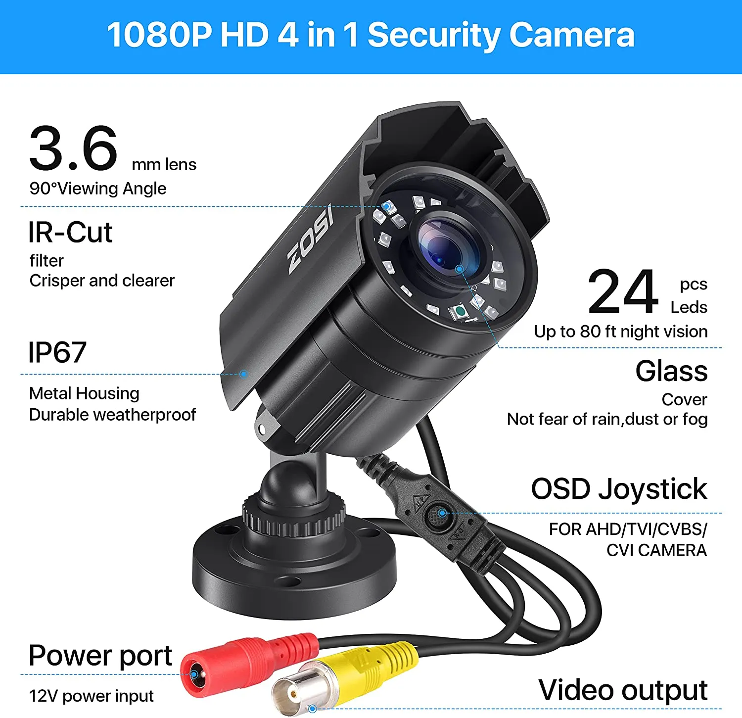 Indoor / Outdoor Weatherproof IR Camera