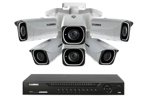 IP Camera System with 6 Ultra HD 4K Security Cameras & Lorex Cloud Connectivity