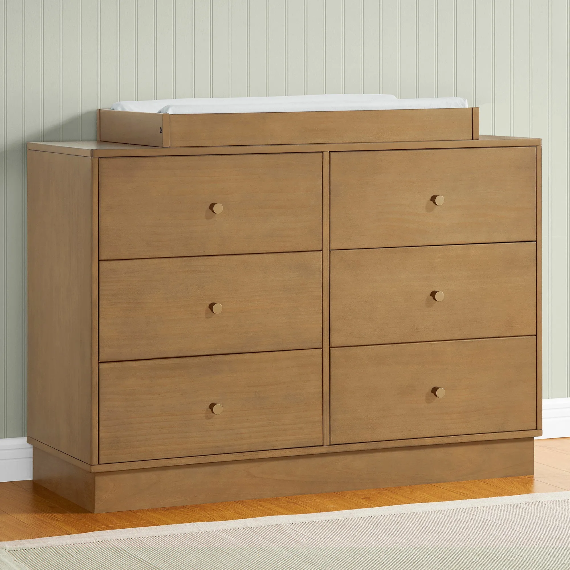 James 6 Drawer Dresser with Changing Top and Interlocking Drawers