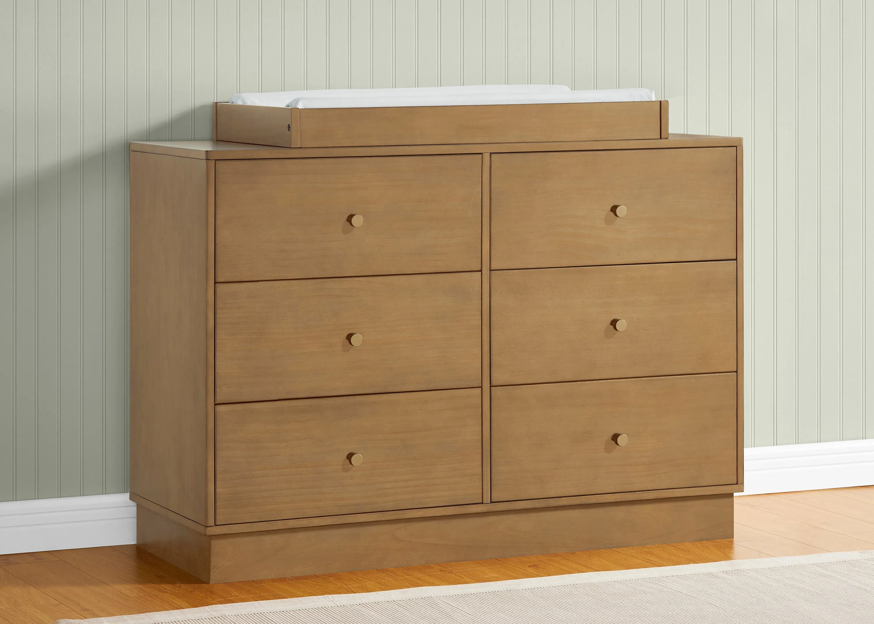 James 6 Drawer Dresser with Changing Top and Interlocking Drawers
