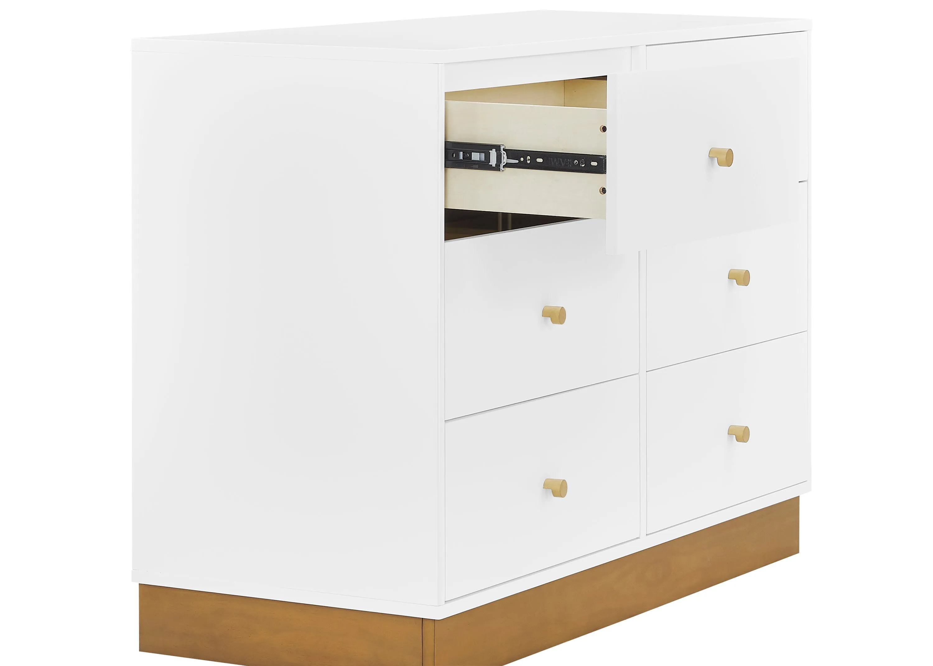 James 6 Drawer Dresser with Changing Top and Interlocking Drawers
