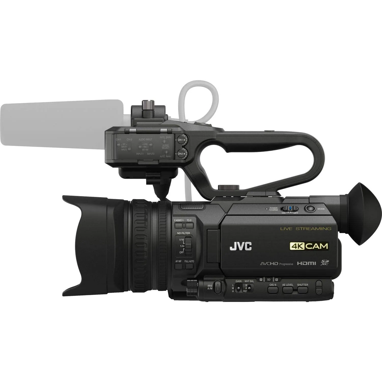 JVC UHD 4K Streaming Camcorder with Built-in Lower-Thirds Graphics   Cleaning Kit