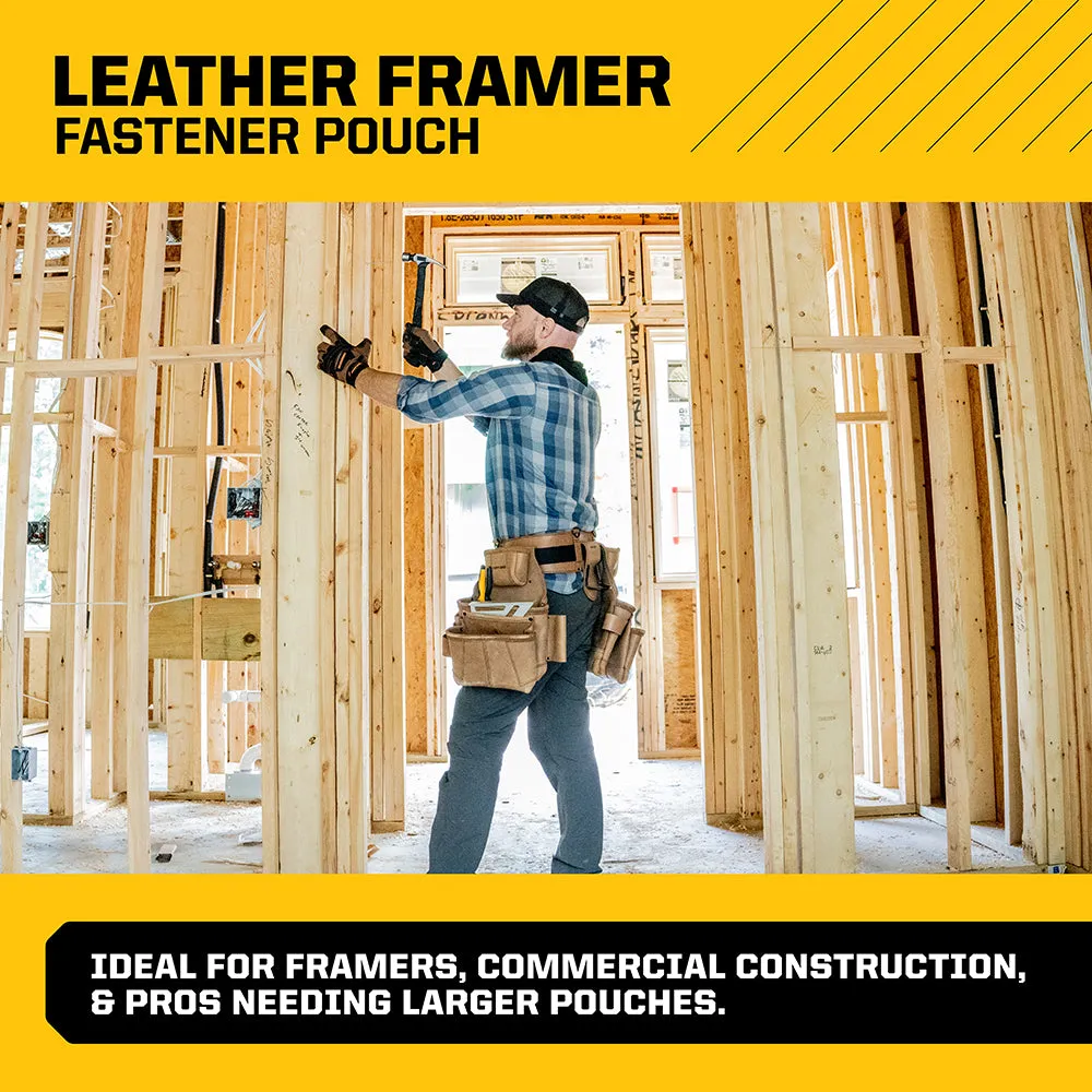 LEATHER FRAMER FASTENER POUCH