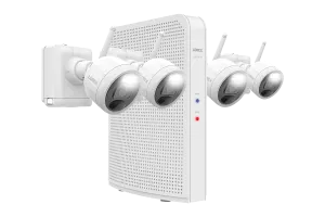 Lorex 2K 32GB NVR System with 4 Outdoor Battery Security Cameras