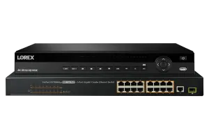 Lorex 4K (32 Camera Capable) Elite Series 8TB NVR with 16 Channel PoE Switch