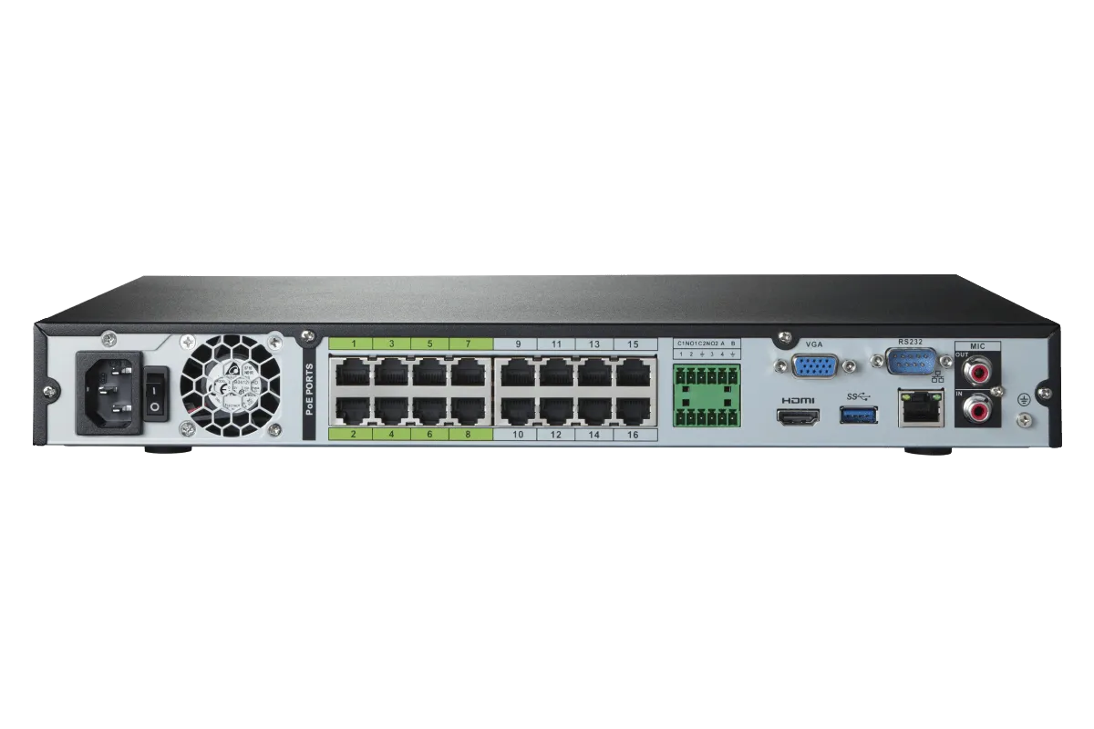 Lorex 4K 32-Channel 8TB Wired NVR System with Active Deterrence Bullet Security Cameras