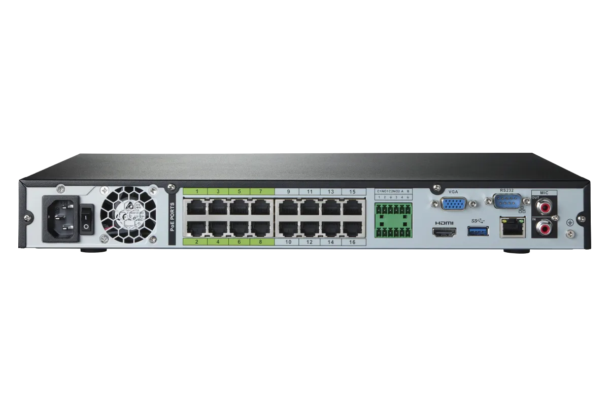 Lorex 4K 32-Channel Nocturnal NVR System with Nocturnal 3 Smart IP Optical Zoom Security Cameras with Real-Time 30FPS Recording