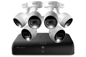 Lorex 4K (8 Camera Capable) 2TB Wired DVR System with Active Deterrence Bullet Cameras - Open Box
