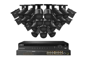 Lorex Elite Series 4K 32 Camera Capable 8TB Wired NVR System with 4MP (2K) A4 IP Bullet Cameras