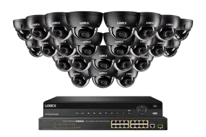 Lorex Elite Series 4K 32 Camera Capable 8TB Wired NVR System with 4MP (2K) A4 IP Dome Cameras