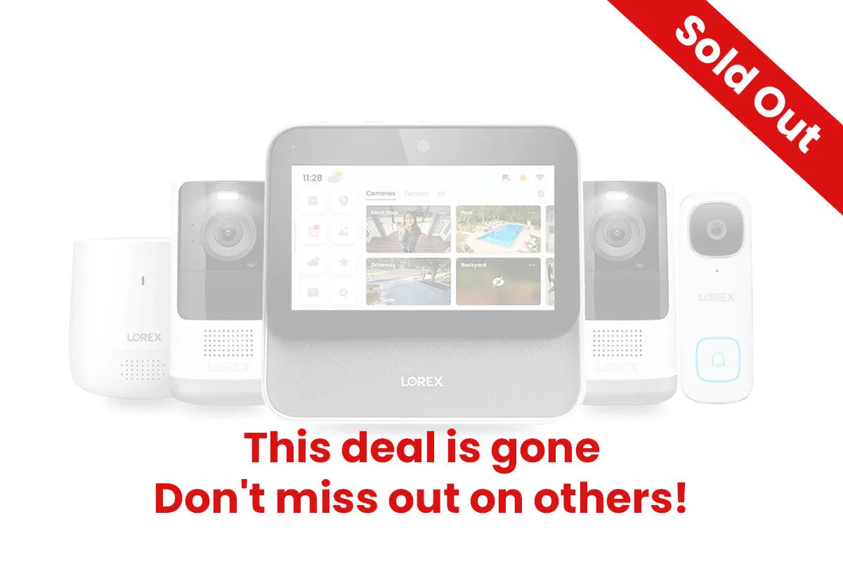 Lorex Smart Home Security Center with 2K Wire-Free Cameras, 2K Doorbell and Range Extender