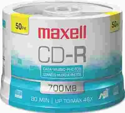 Maxell Cd-R Discs 700Mb/80Min 48X Spindle Silver 50/Pack