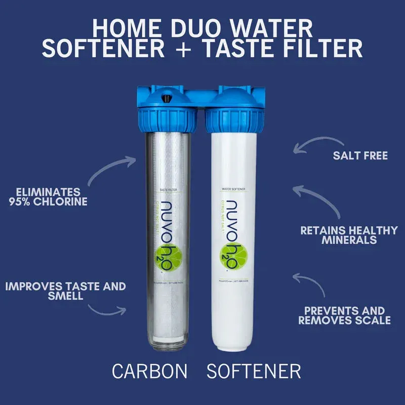 NuvoH2O Home Duo Water Softener   Taste Filter System