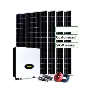 On Grid 6Kw Solar Panel Set 5000W System for House Use Solar Power System 6Kw