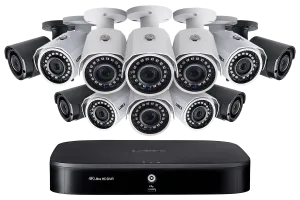 Outdoor Surveillance System with 8 HD 1080p Cameras and 4 HD 1080p Wireless Cameras