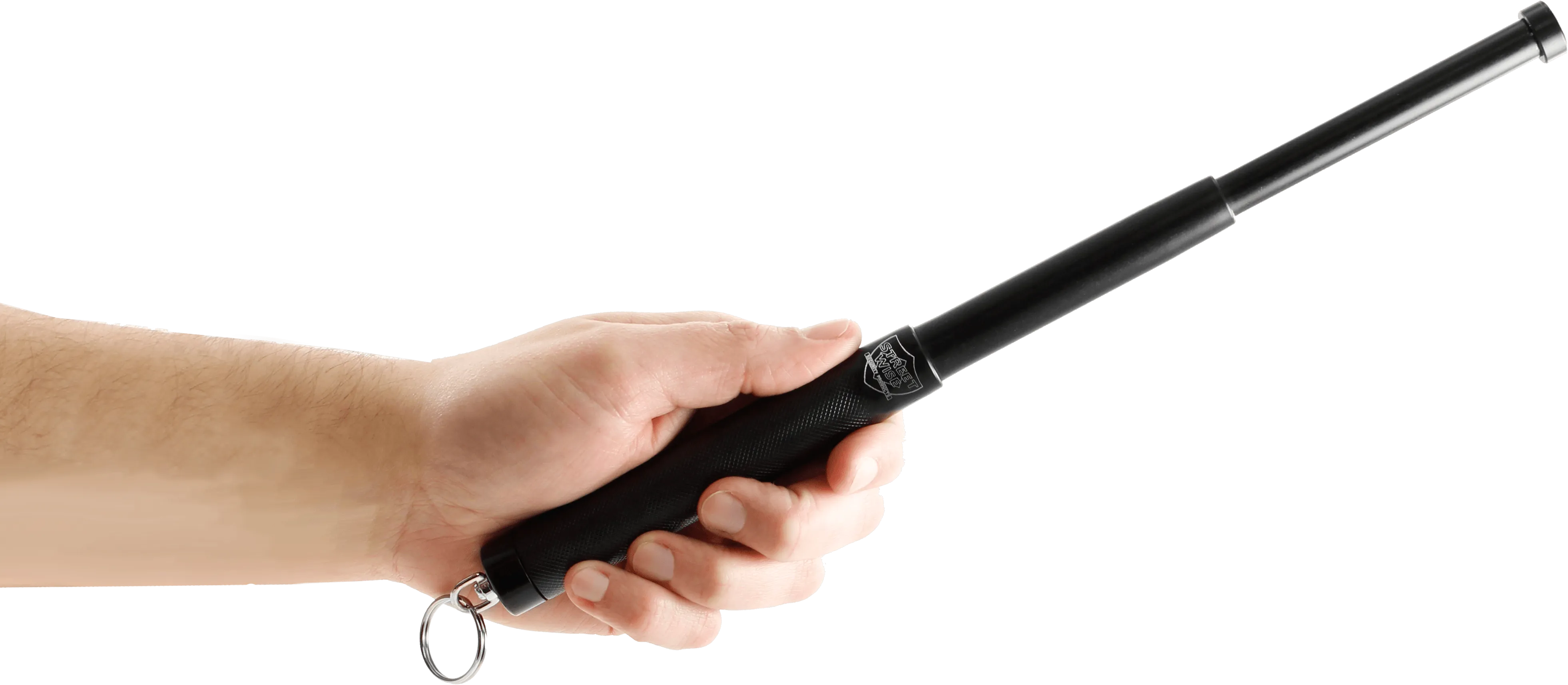 Police Force12" Expandable Steel Baton w/ Key Ring