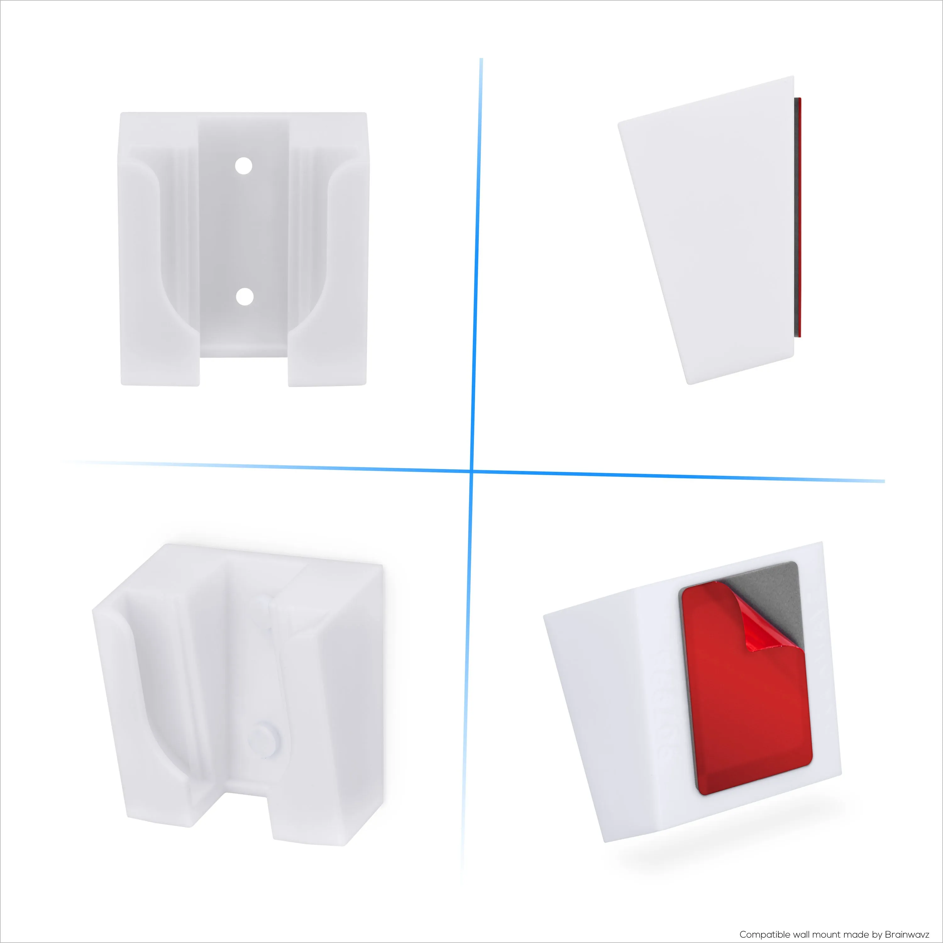 Screwless Wall Mount for Blink Mini 2, Easy To Install Holder, Angled for Better Views, Screw In Option