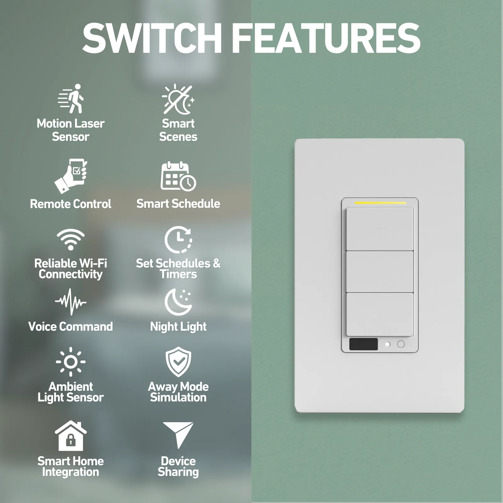 SECURAM Wi-Fi Security Dimmer Switch