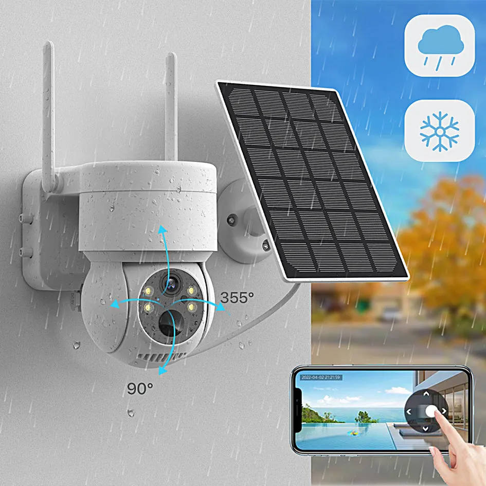 Security Camera Solar Wi-Fi 4MP HD