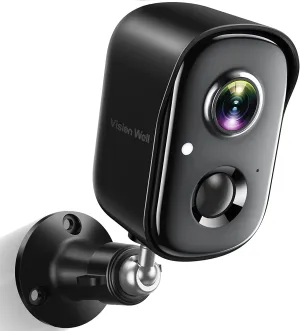 Wireless Outdoor Security Camera, 2K Battery-Powered with AI Motion Detection, Spotlight, Siren Alarm, WiFi, Color Night Vision, 2-Way Audio, Waterproof, Cloud/SD Storage - Suitable for Indoor/Home Use