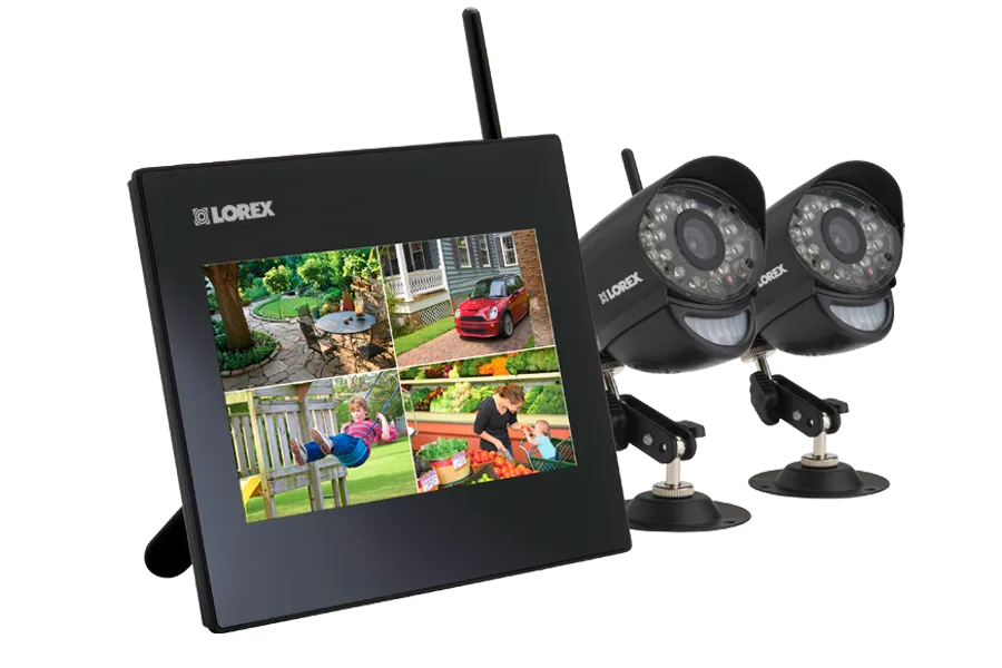 Security system with 2 wireless cameras