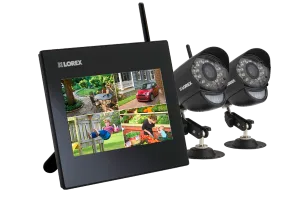 Security system with 2 wireless cameras