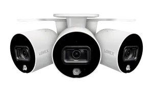Smart Outdoor WiFi Security Camera With Advanced Active Deterrence (3-pack)