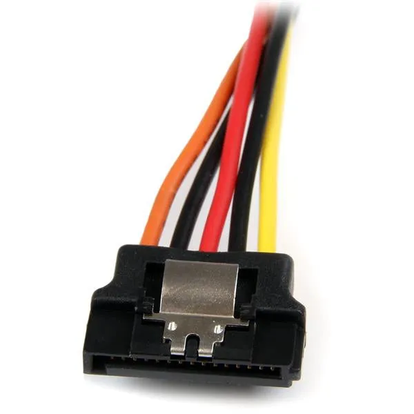 Startech.Com 6In Latching Sata Power Y Splitter Cable Adapter - M/F - 6 Inch Serial Ata Power Cable Splitter - Sata Powe