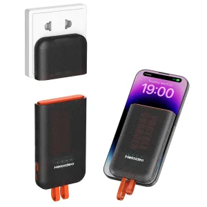 USA AC plug-in 10000mAh power bank with charging cable 45W PD charger heloideoPB174
