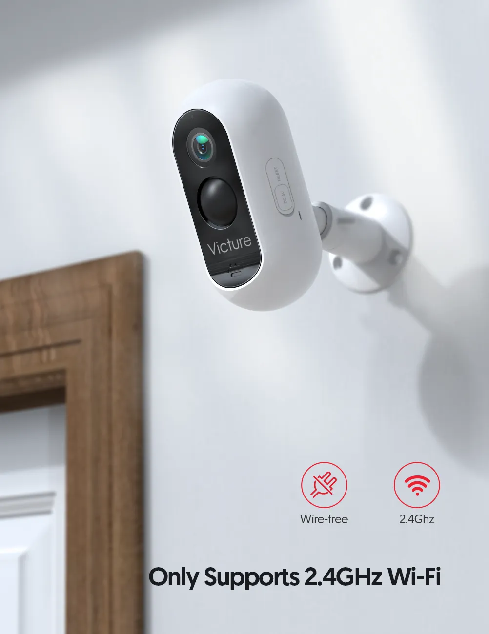 Victure EC730 1080P Wireless Security Outdoor Rechargeable Camera