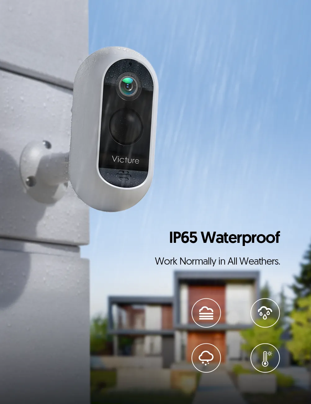 Victure EC730 1080P Wireless Security Outdoor Rechargeable Camera