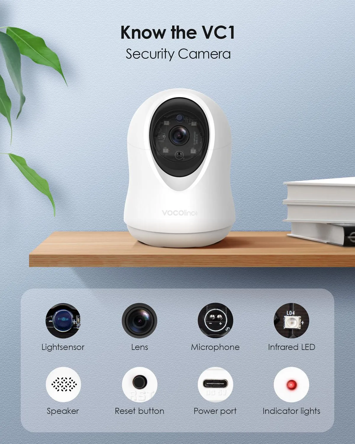 VOCOlinc Opto Homeikt Indoor Camera - VC1-1Pack