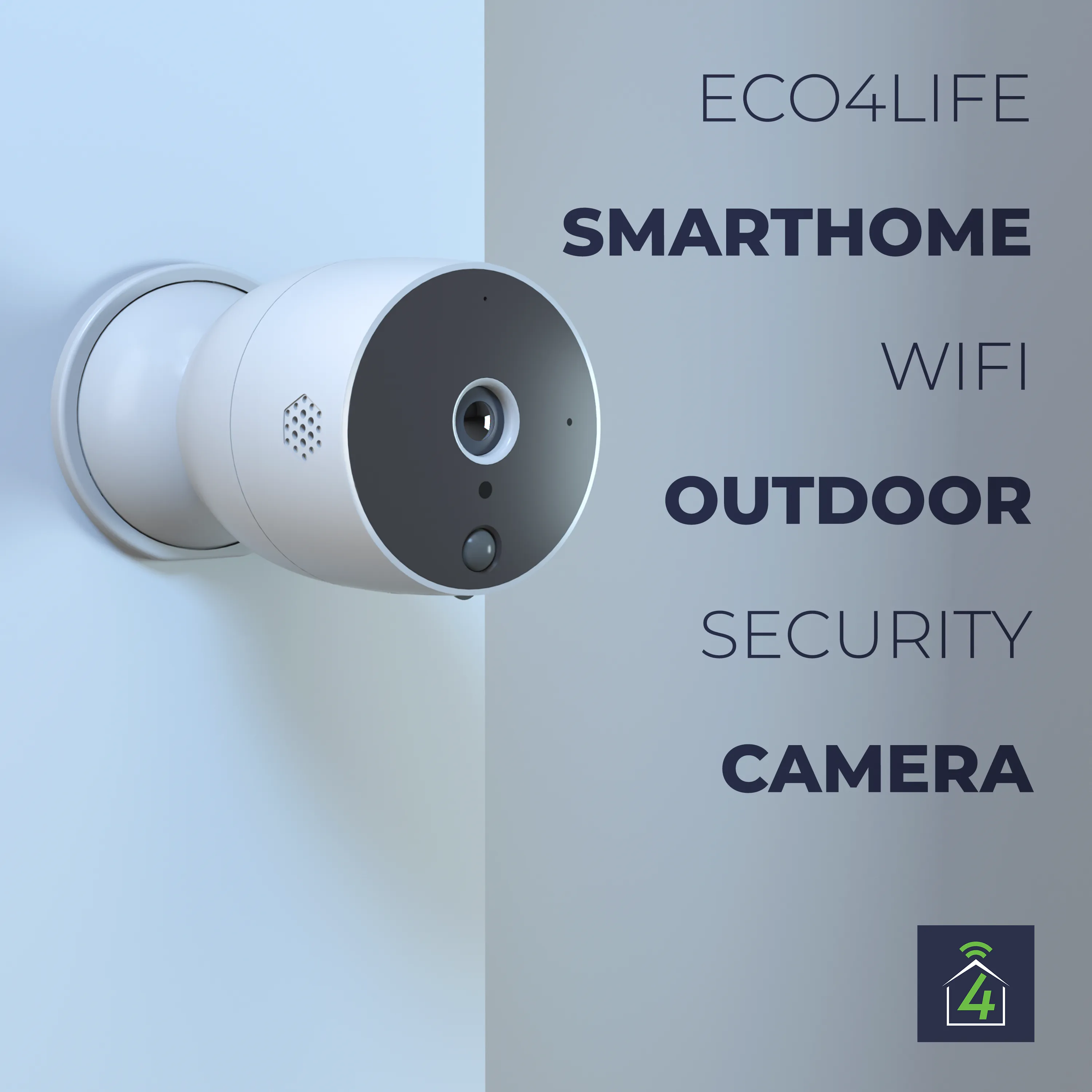Wi-Fi Smart Wire-Free HD Outdoor 1080P IP Camera, Alkaline Battery Powered, Weather Proof, Night Vision, 2 way audio, Easy Installation