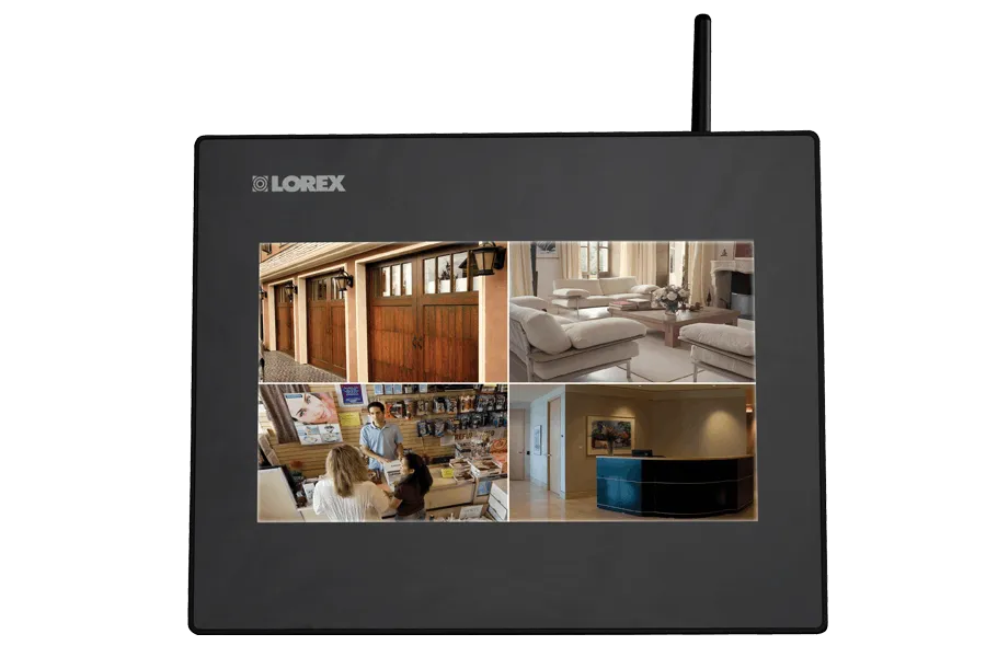 Wireless camera home system with motion detection, 9 inch monitor