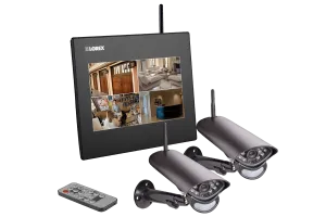 Wireless camera home system with motion detection, 9 inch monitor