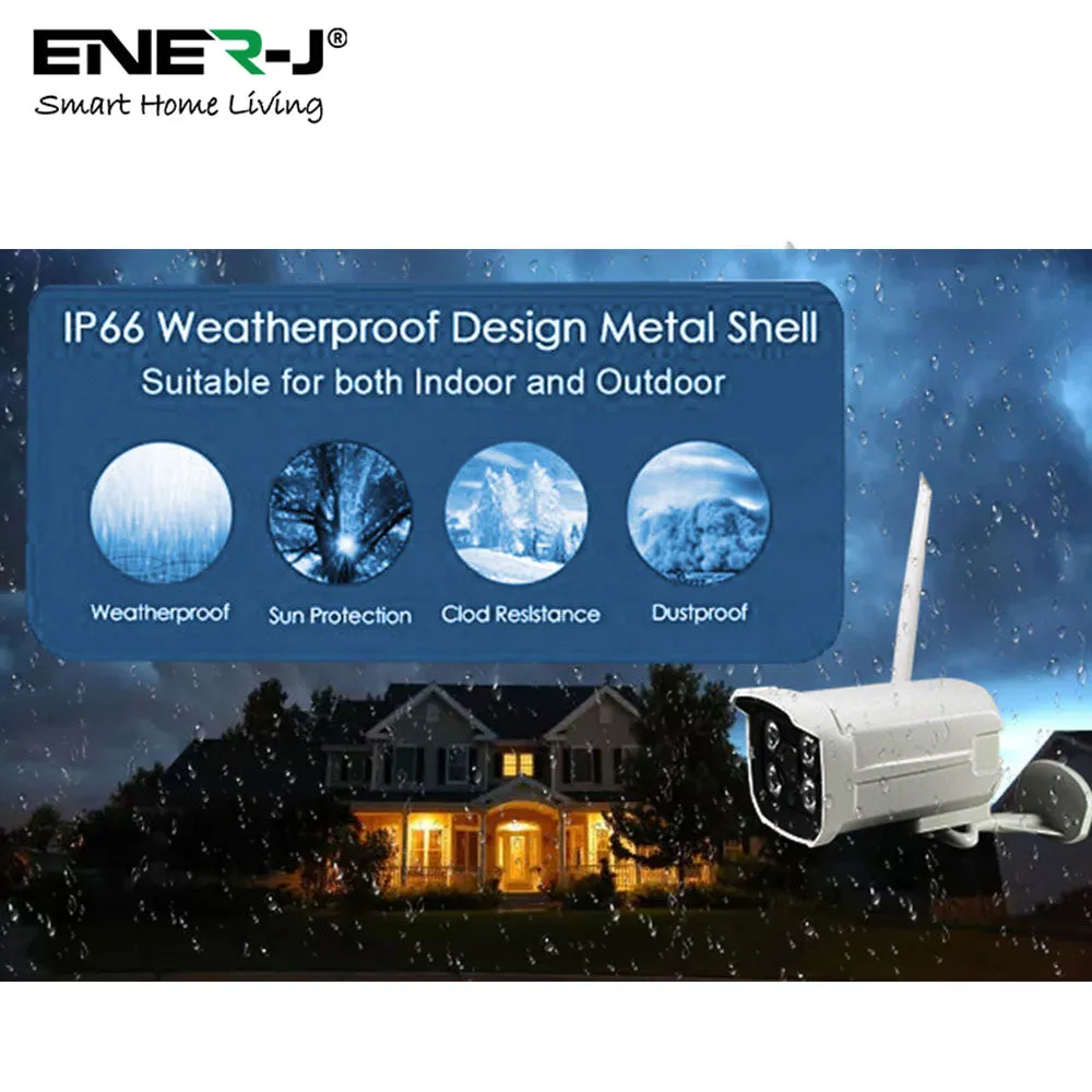 Wireless Security CCTV System with 4 IP Cameras, 8CH NVR, Smart Motion-Triggered Alerts, IP66 Weatherproof, Easy Remote Access