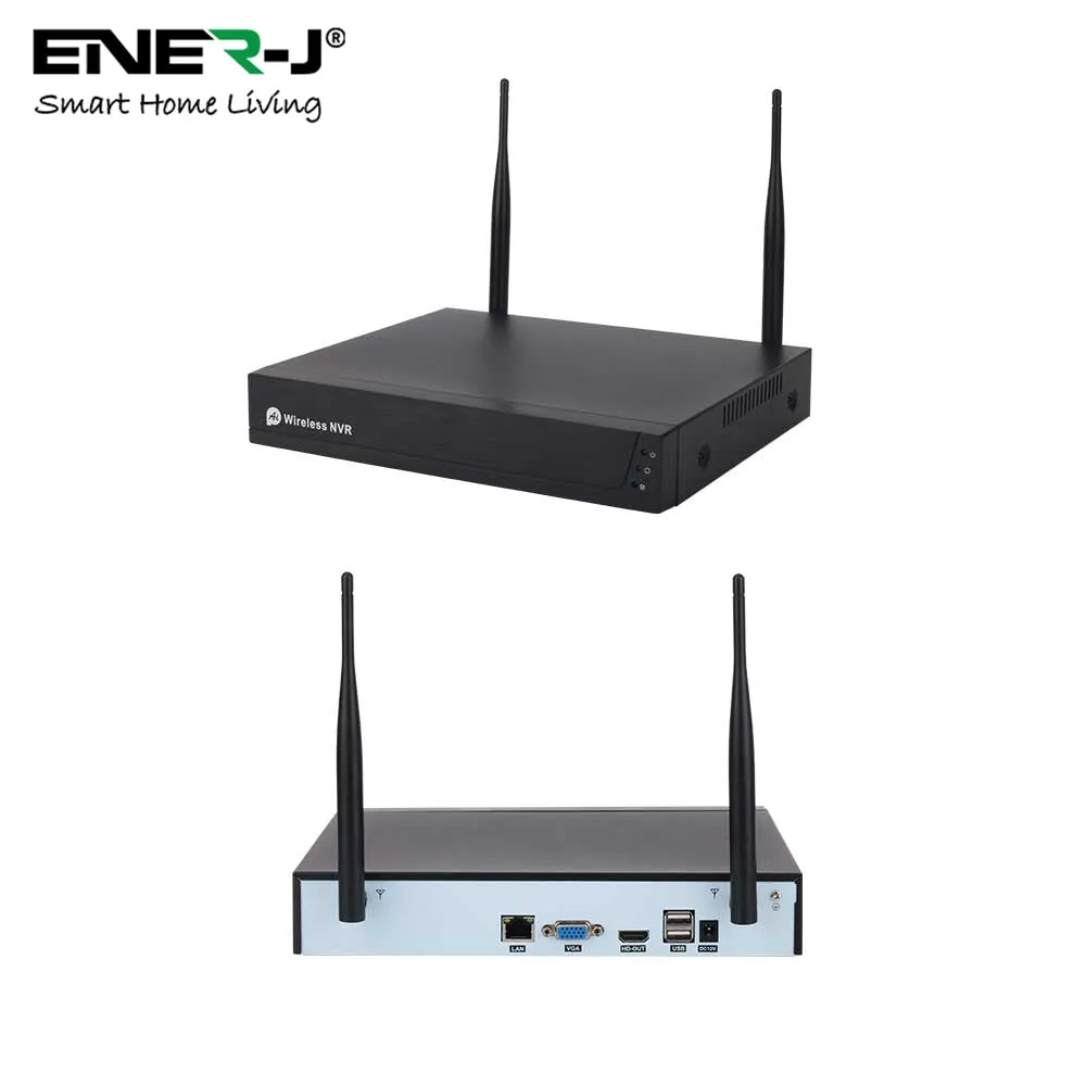 Wireless Security CCTV System with 4 IP Cameras, 8CH NVR, Smart Motion-Triggered Alerts, IP66 Weatherproof, Easy Remote Access