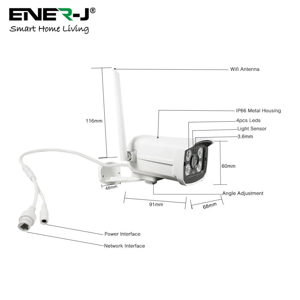 Wireless Security CCTV System with 4 IP Cameras, 8CH NVR, Smart Motion-Triggered Alerts, IP66 Weatherproof, Easy Remote Access